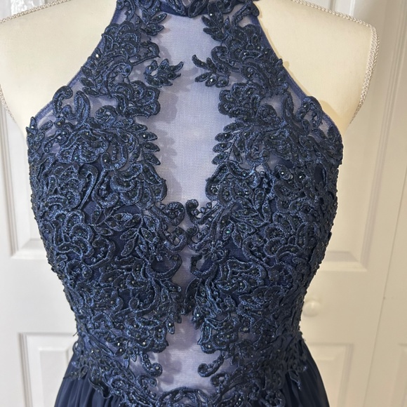 Navy Special Occasion/Prom Dress - Picture 2 of 5